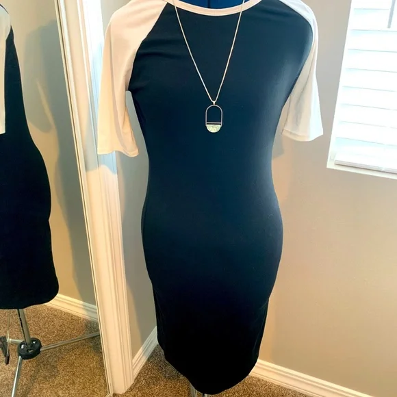 black julia dress lularoe LuLaRoe Julia 3XL Colorblock Bodycon Dress main image 1